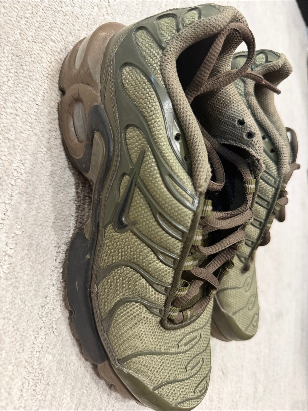 Kids Olive Green Performance Sneakers